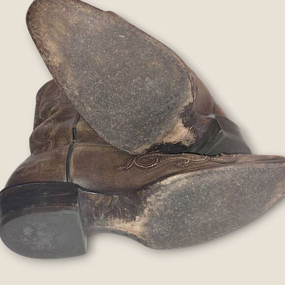 Justin Mens boots Sz 9D Buck Brown Round Toe Western Boots 2253 Comfort Cushion - Picture 14 of 14